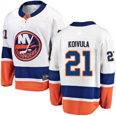 Men's Breakaway New York Islanders Otto Koivula Fanatics Branded Away Jersey - White