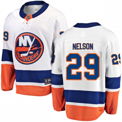 Men's Breakaway New York Islanders Brock Nelson Fanatics Branded Away Jersey - White