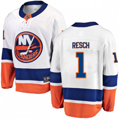 Men's Breakaway New York Islanders Glenn Resch Fanatics Branded Away Jersey - White