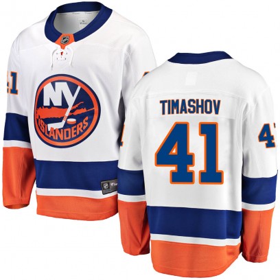 Men's Breakaway New York Islanders Dmytro Timashov Fanatics Branded Away Jersey - White