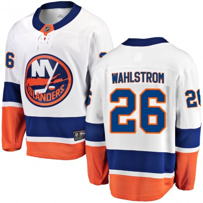 Men's Breakaway New York Islanders Oliver Wahlstrom Fanatics Branded Away Jersey - White