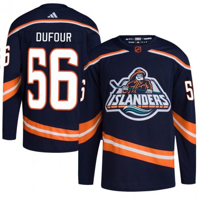 Youth Authentic New York Islanders William Dufour Adidas Reverse Retro 2.0 Jersey - Navy