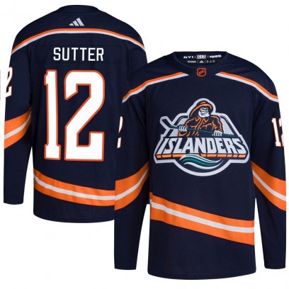 Youth Authentic New York Islanders Duane Sutter Adidas Reverse Retro 2.0 Jersey - Navy