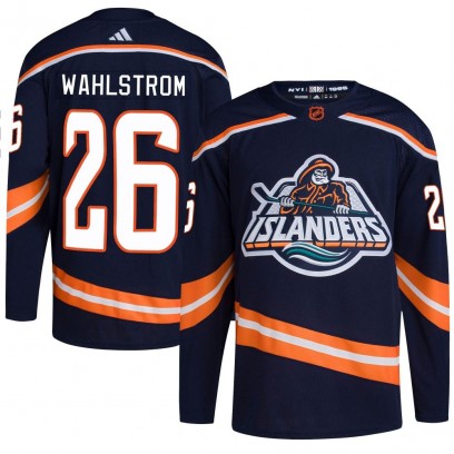 Youth Authentic New York Islanders Oliver Wahlstrom Adidas Reverse Retro 2.0 Jersey - Navy