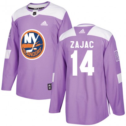 Youth Authentic New York Islanders Travis Zajac Adidas Fights Cancer Practice Jersey - Purple