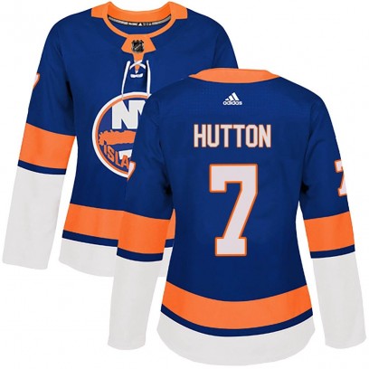 Women's Authentic New York Islanders Grant Hutton Adidas Home Jersey - Royal