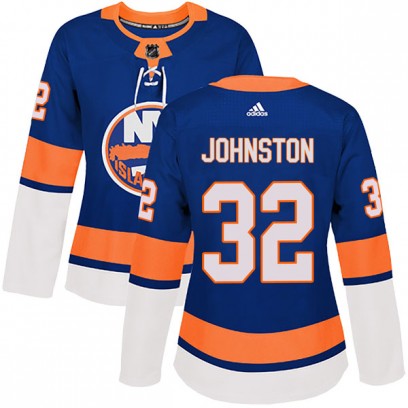 Women's Authentic New York Islanders Ross Johnston Adidas Home Jersey - Royal