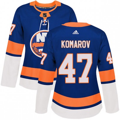 Women's Authentic New York Islanders Leo Komarov Adidas Home Jersey - Royal