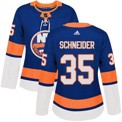 Women's Authentic New York Islanders Cory Schneider Adidas Home Jersey - Royal