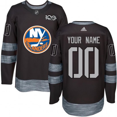 Youth Authentic New York Islanders Custom Custom 1917-2017 100th Anniversary Jersey - Black