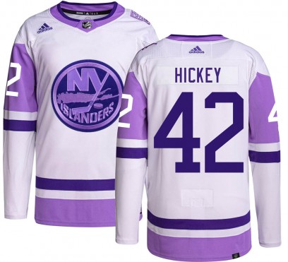 Youth Authentic New York Islanders Thomas Hickey Adidas Hockey Fights Cancer Jersey