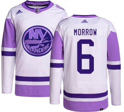 Youth Authentic New York Islanders Ken Morrow Adidas Hockey Fights Cancer Jersey