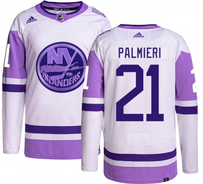 Youth Authentic New York Islanders Kyle Palmieri Adidas Hockey Fights Cancer Jersey