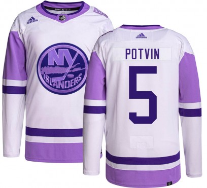 Youth Authentic New York Islanders Denis Potvin Adidas Hockey Fights Cancer Jersey