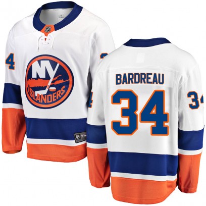 Youth Breakaway New York Islanders Cole Bardreau Fanatics Branded Away Jersey - White