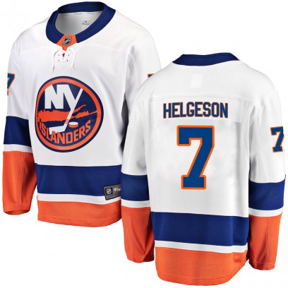 Youth Breakaway New York Islanders Seth Helgeson Fanatics Branded Away Jersey - White