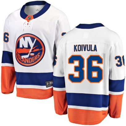 Youth Breakaway New York Islanders Otto Koivula Fanatics Branded Away Jersey - White