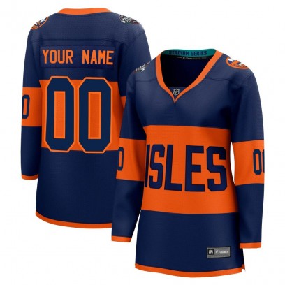 Women's Breakaway New York Islanders Custom Fanatics Branded Custom 2024 Stadium Series Jersey - Navy