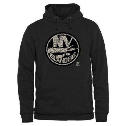 Men's New York Islanders Rink Warrior Pullover Hoodie - Black