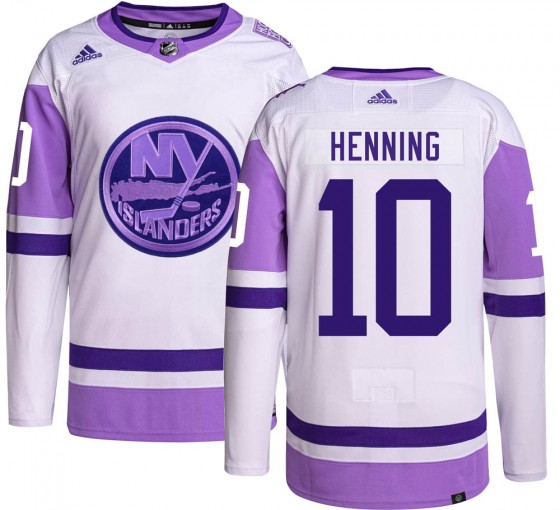 Youth Authentic New York Islanders Lorne Henning Adidas Hockey Fights Cancer Jersey